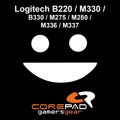 Corepad Skatez PRO 114 Patins Teflon - Souris Pieds Logitech B220 / M330 / M330 Silent / B330 Silent Plus / B330 / M275 / M280 / M336 / M337 / M590